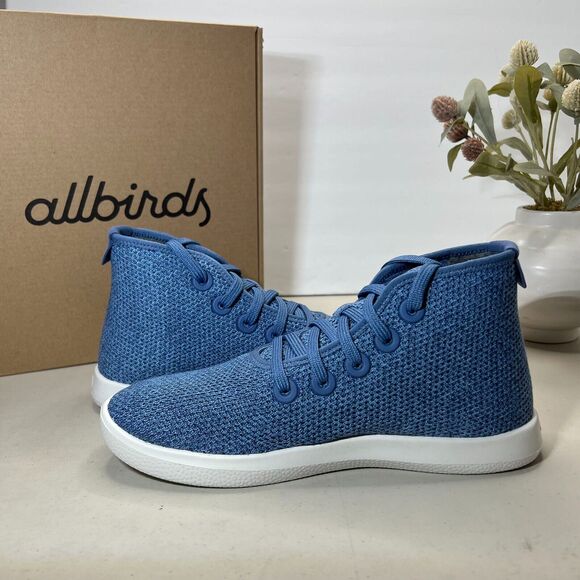 Allbirds Tree Topper Blue Mesh Casual High Top Sneakers Shoes Men's US 8 NWB - Picture 6 of 9